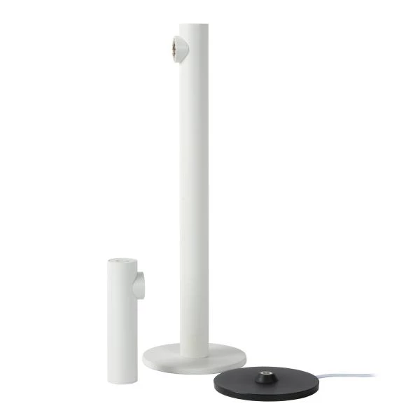 Lucide ANTRIM - Lampe de bureau Rechargeable Intérieur/Extérieur - Batterie/Piles - LED Dim. - 1x2,2W 2700K - IP54 - Avec station de charge sans fil - Blanc - détail 1
